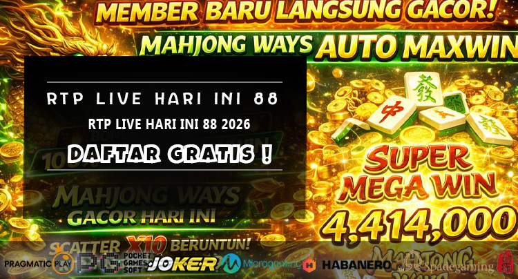 RTP Live Hari Ini 88 2026
